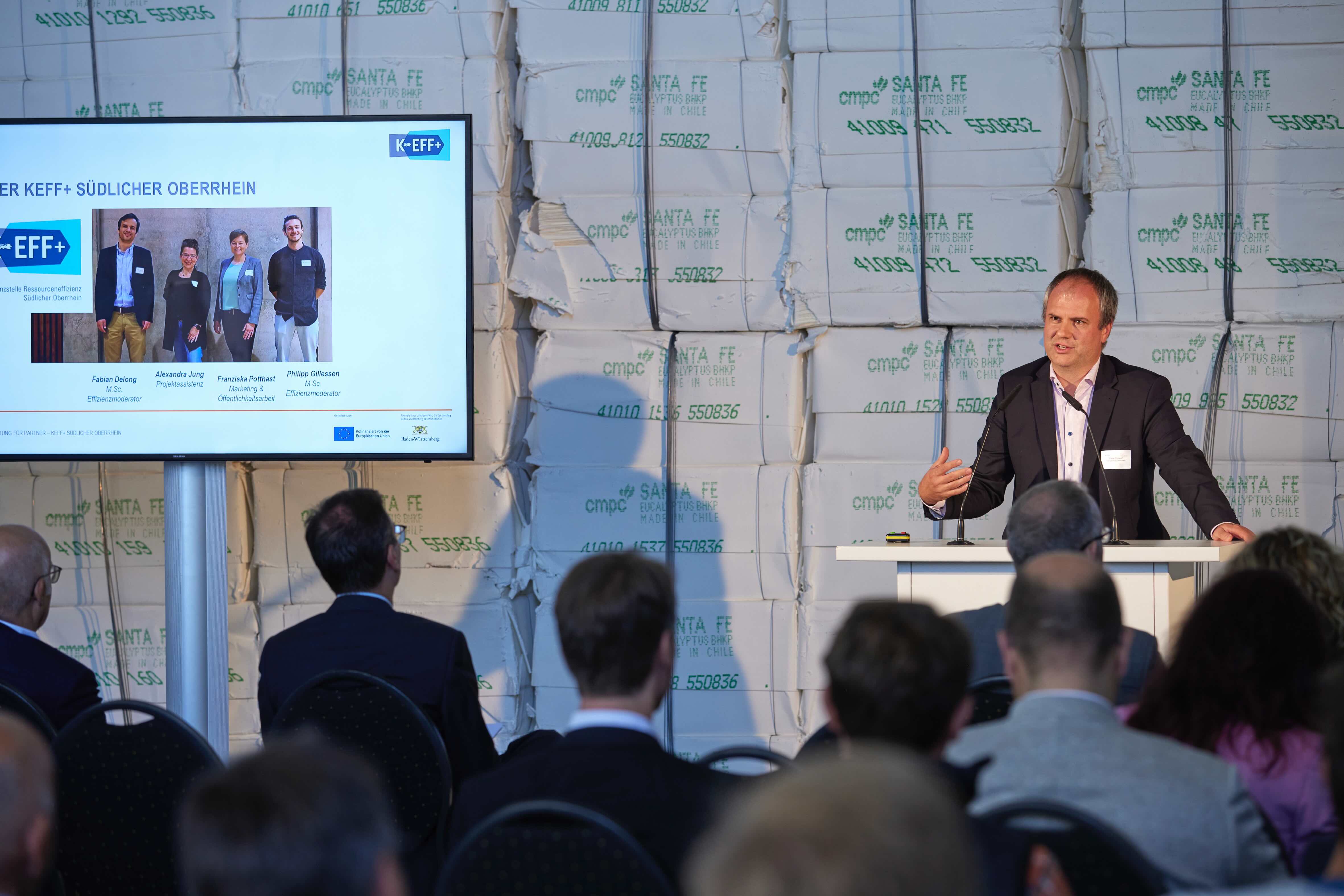 speaker bei der veranstaltung nectanet zero emission bei klumpp und müller in kehl, vorstellung keff
